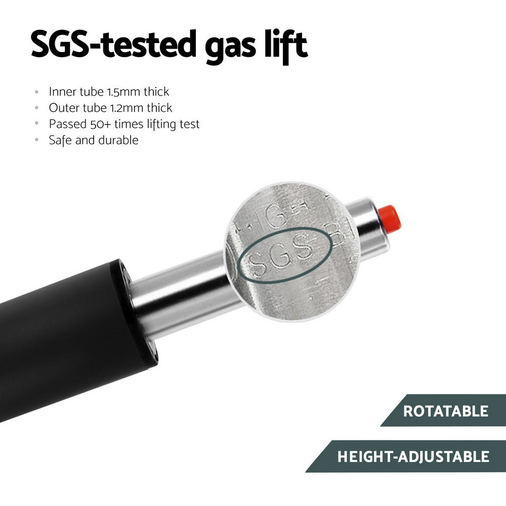 Artiss Set of 2 Bar Stools PU Leather Line Style - Grey