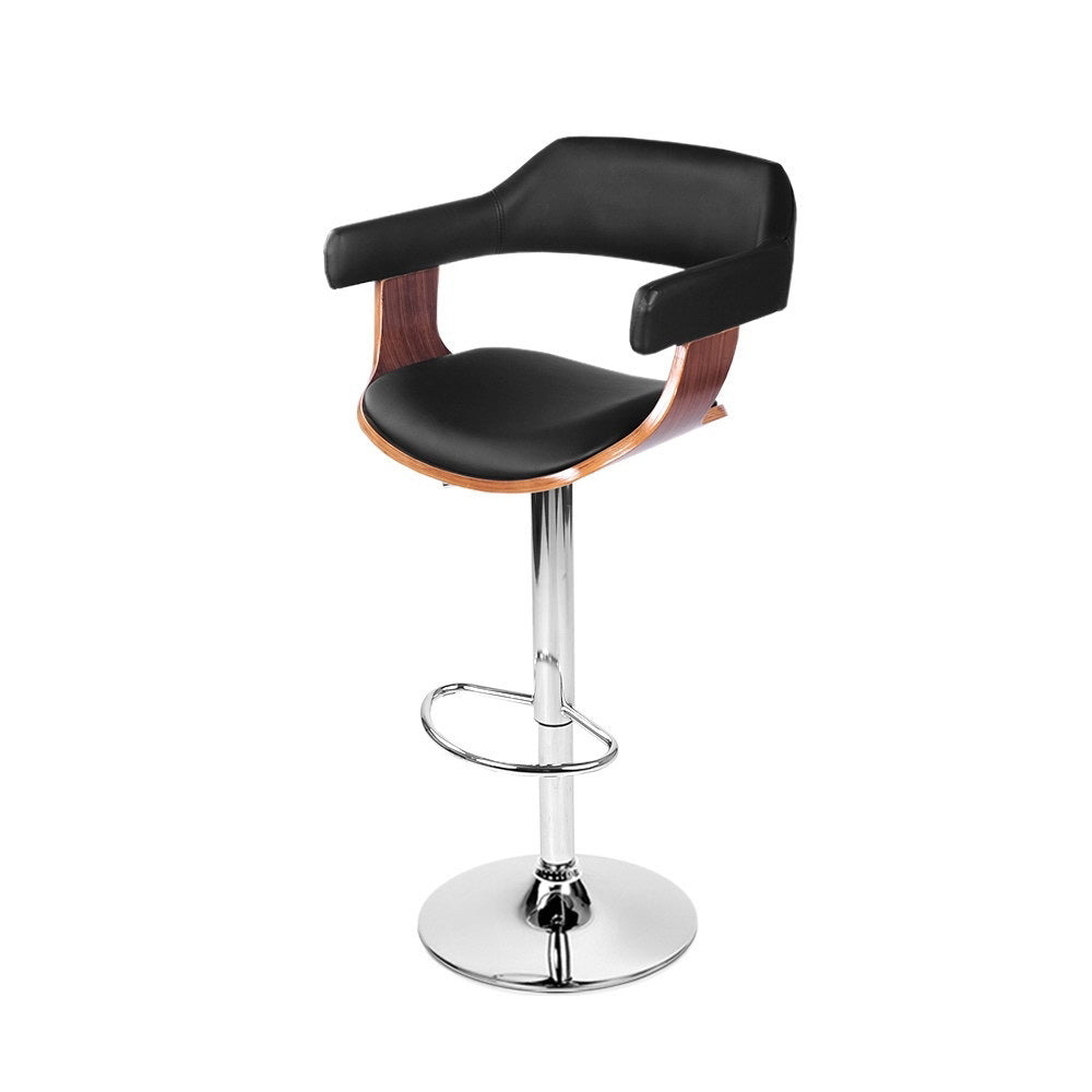 Artiss Wooden Bar Stool - Black and Wood