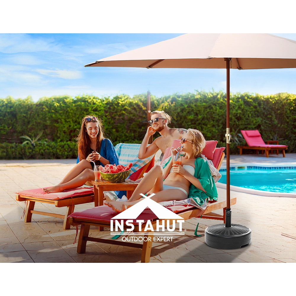 Instahut Outdoor Umbrella Base Stand Pole Pod Sand/Water Patio Cantilever Offset