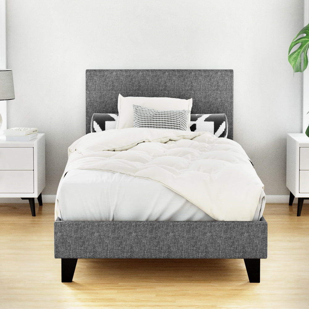 Artiss Neo Bed Frame Fabric - Grey Single