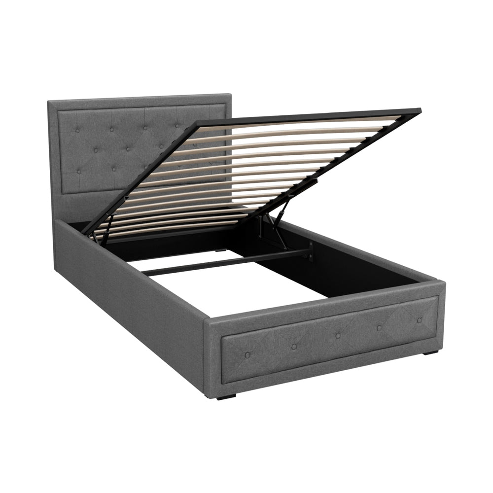 Artiss Bed Frame King Single Size Gas Lift Base With Storage Mattress Fabric