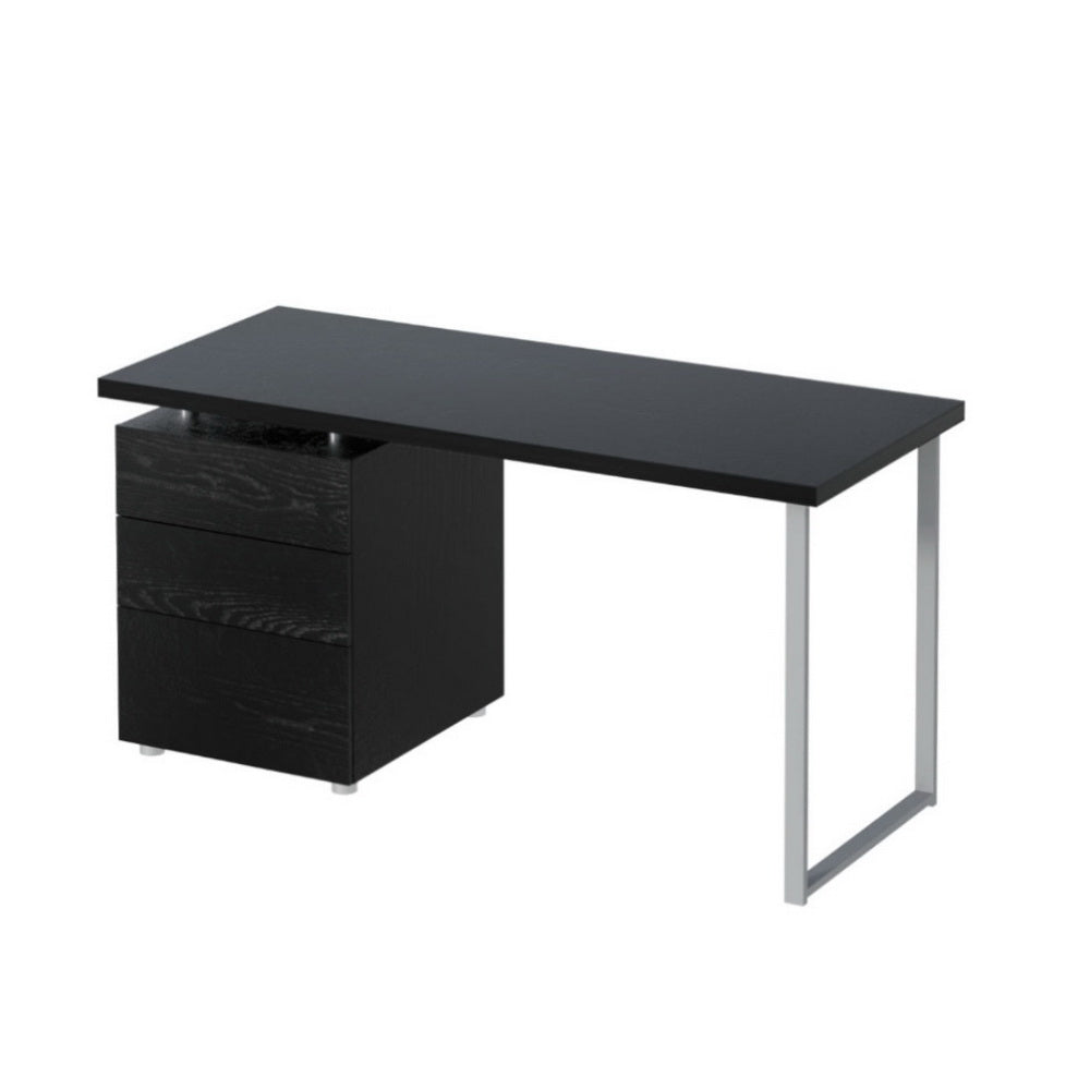 Artiss Metal Desk with 3 Drawers - Black