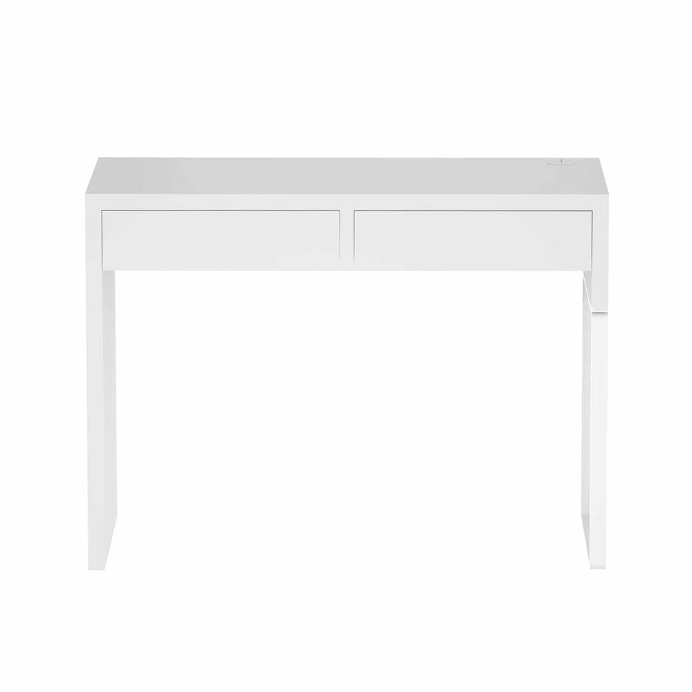 Artiss Metal Desk with 2 Drawers - White