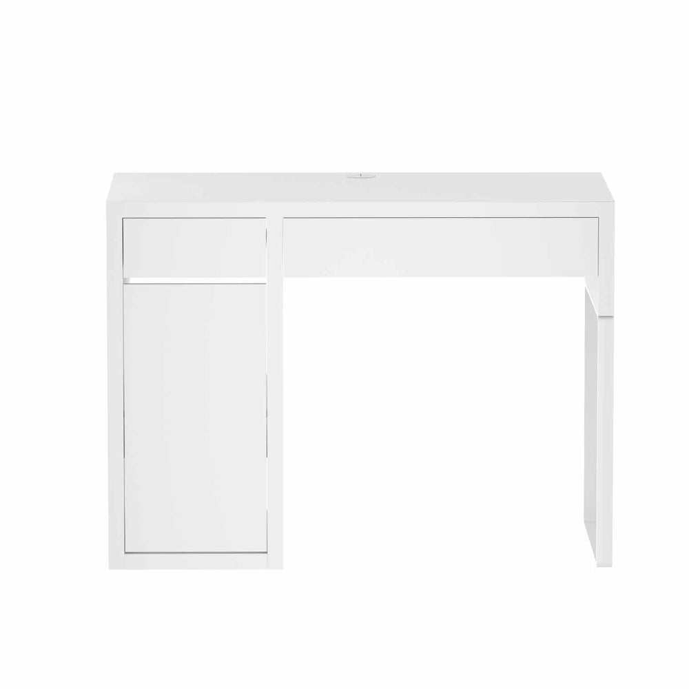 Artiss Metal Desk With Storage Cabinets - White