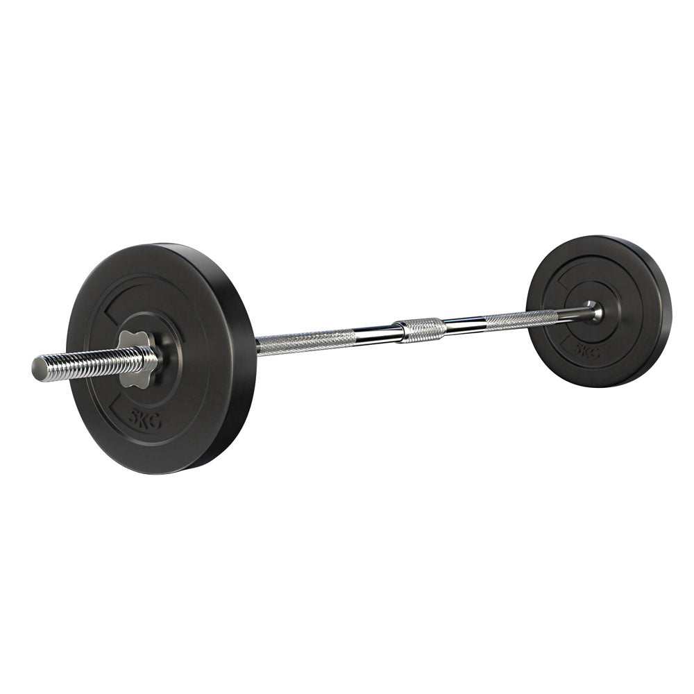 18KG Barbell Weight Set Plates Bar Bench Press Fitness Exercise Home Gym 168cm