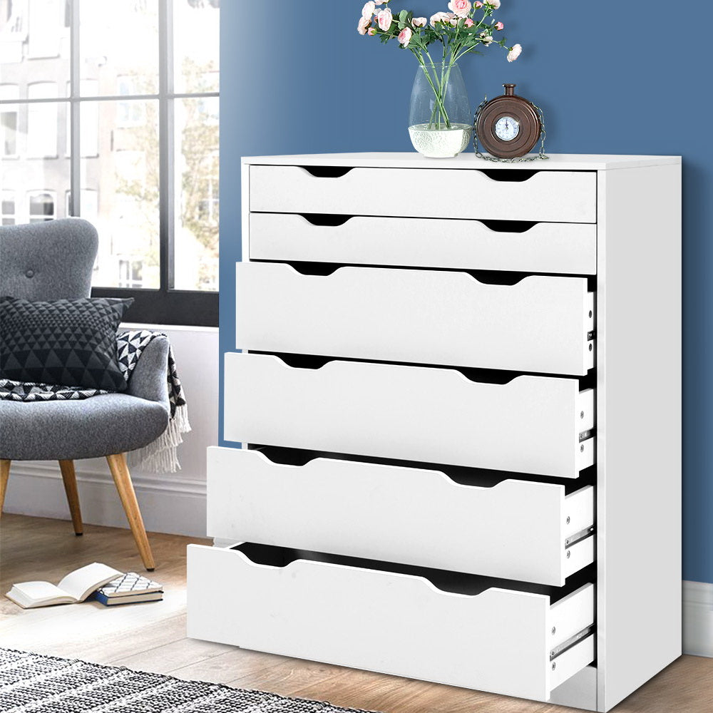 Artiss 6 Chest of Drawers Tallboy Cabinet Storage Dresser Table Bedroom Storage