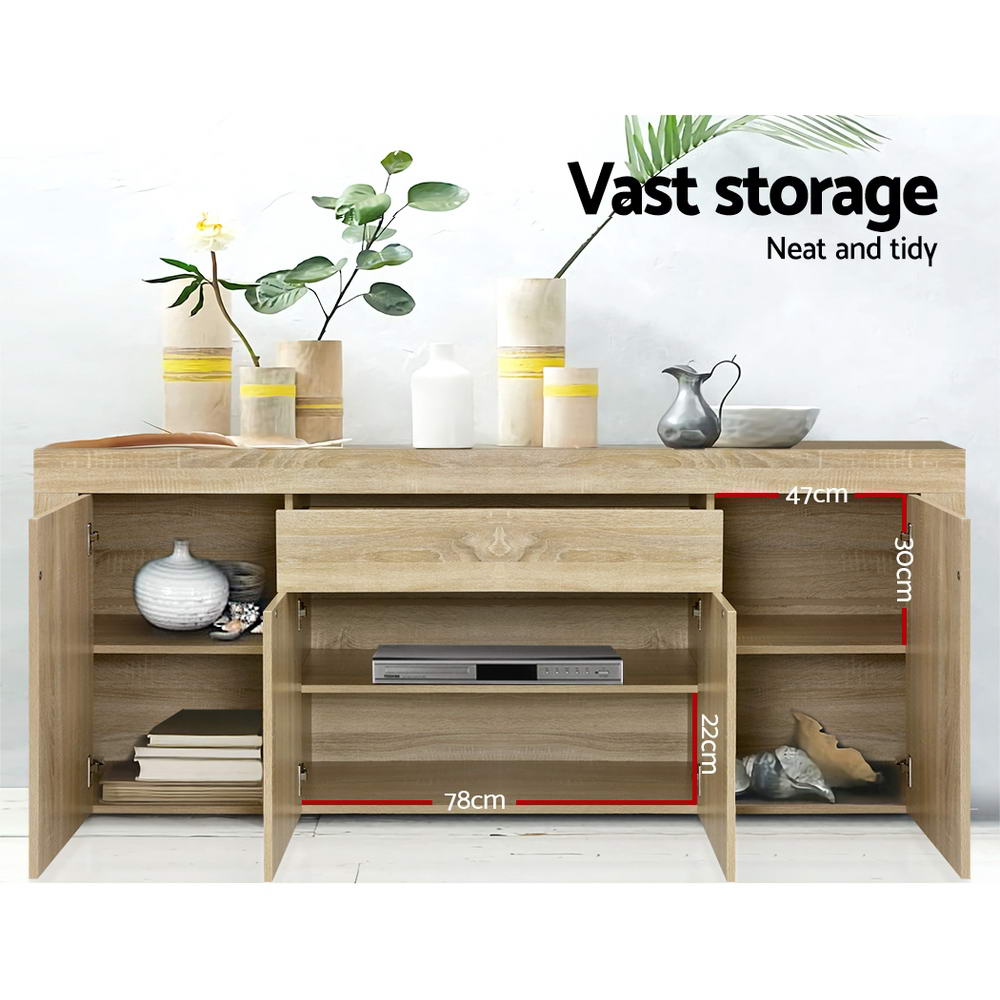 Artiss Buffet Sideboard Cabinet Storage 4 Doors Cupboard Hall Wood Hallway Table