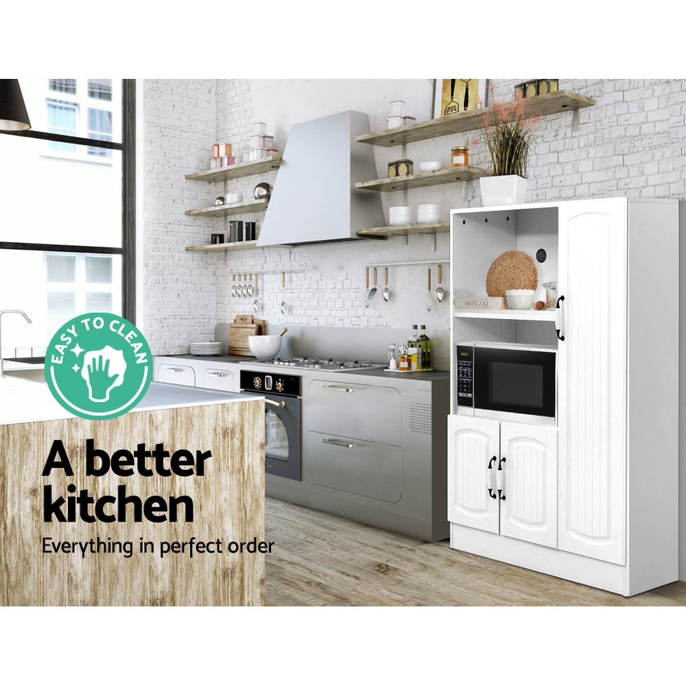 Artiss Buffet Sideboard Cabinet Storage Cupboard Doors White Kitchen Hallway