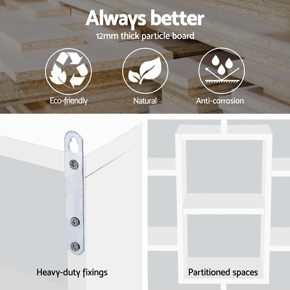 Artiss Floating Wall Shelf DIY Mount Storage Bookshelf Display Rack White