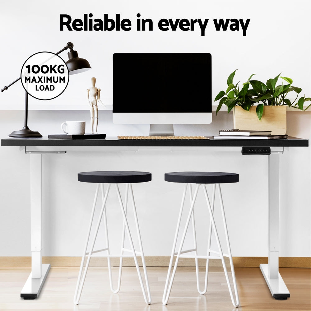 Artiss Standing Desk Electric Adjustable Sit Stand Desks White Black 140cm