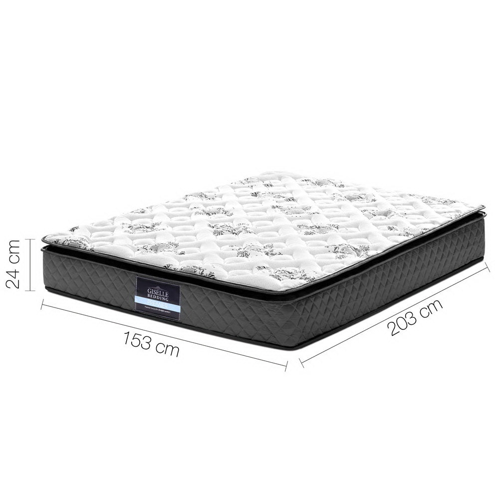 Giselle Bedding Rocco Bonnell Spring Mattress 24cm Thick Queen