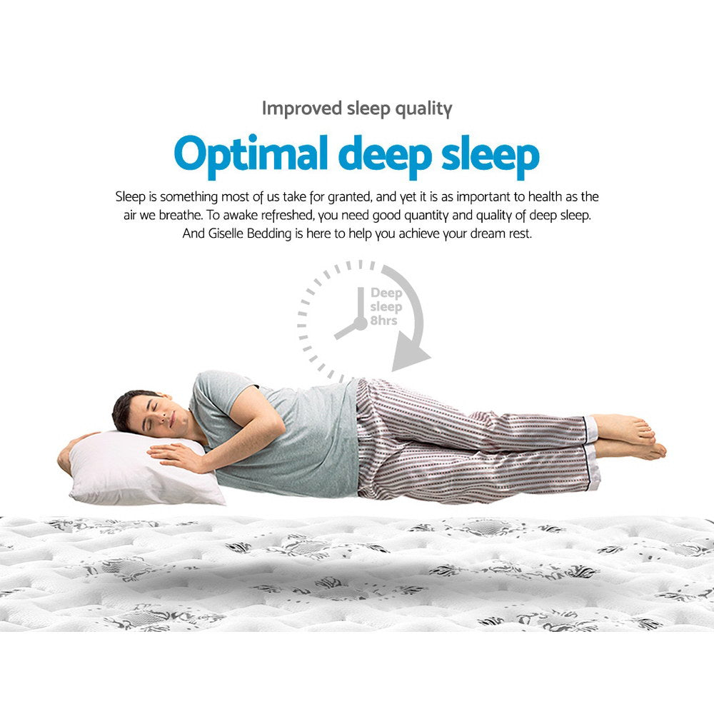 Giselle Bedding Rocco Bonnell Spring Mattress 24cm Thick Queen