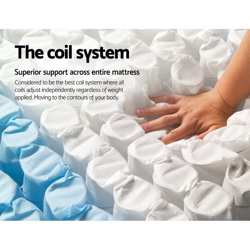 Giselle Bedding Devon Euro Top Pocket Spring Mattress 31cm Thick King