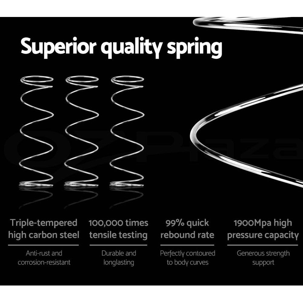 Giselle Bedding Devon Euro Top Pocket Spring Mattress 31cm Thick King