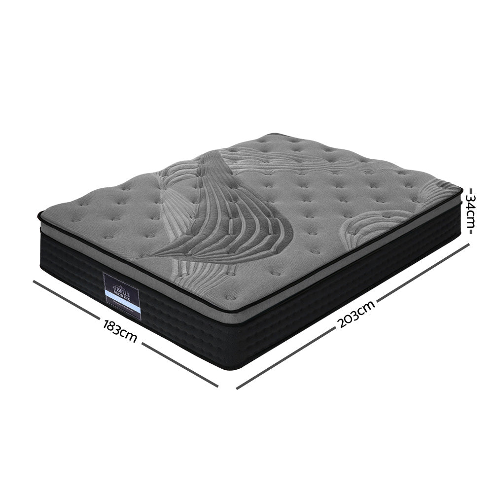 Giselle Bedding Alanya Euro Top Pocket Spring Mattress 34cm Thick King