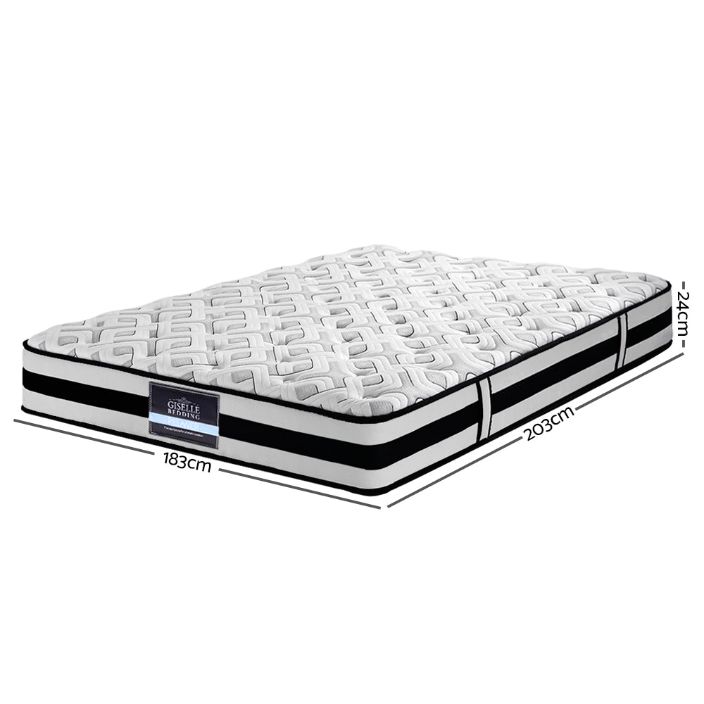 Giselle Bedding Rumba Tight Top Pocket Spring Mattress 24cm Thick King