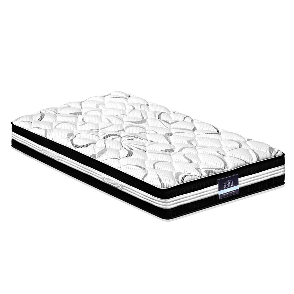 Giselle Bedding Mykonos Euro Top Pocket Spring Mattress 30cm Thick Single