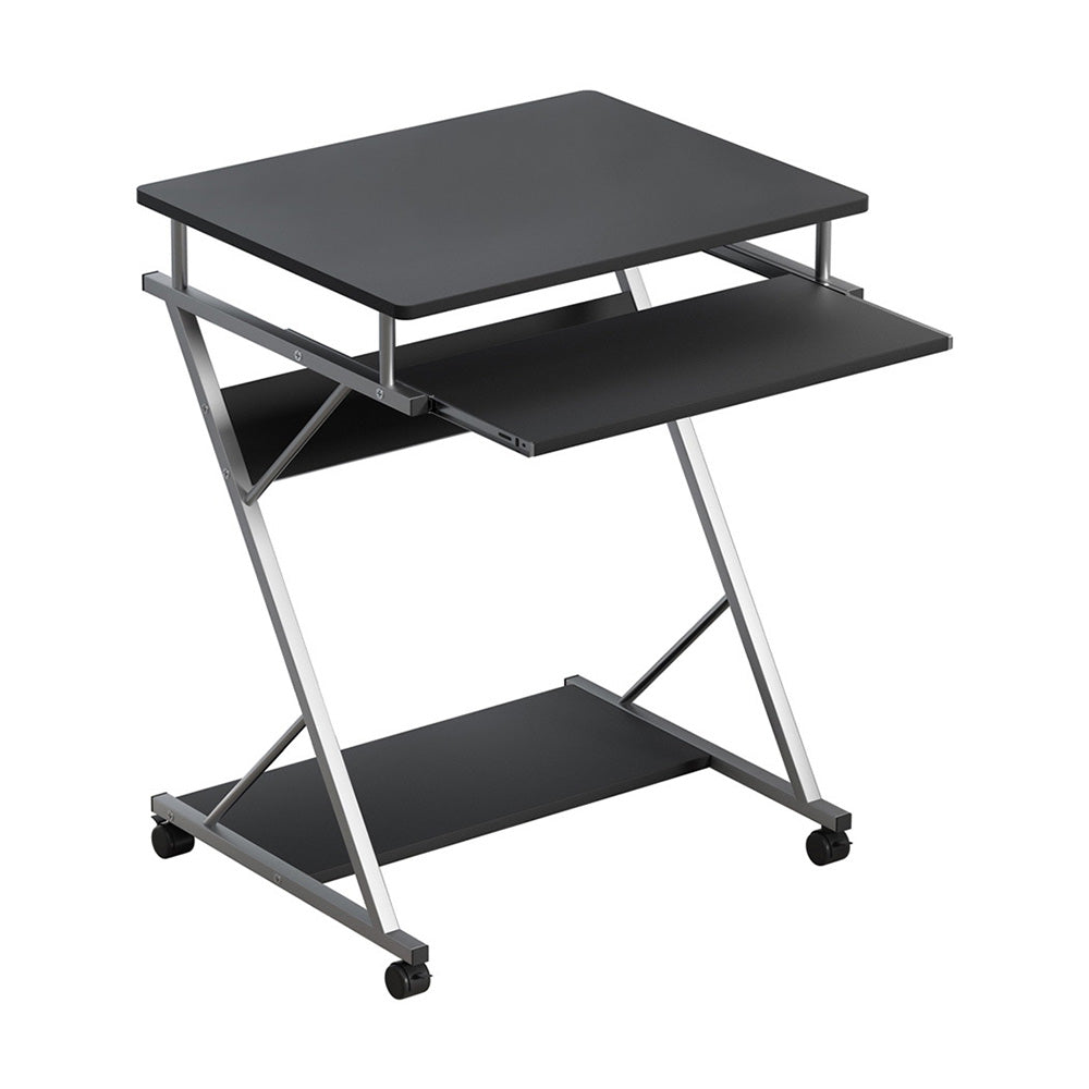 Artiss Metal Pull Out Table Desk - Black