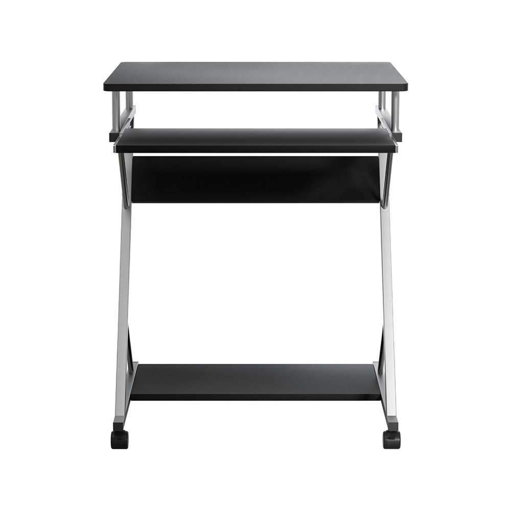 Artiss Metal Pull Out Table Desk - Black