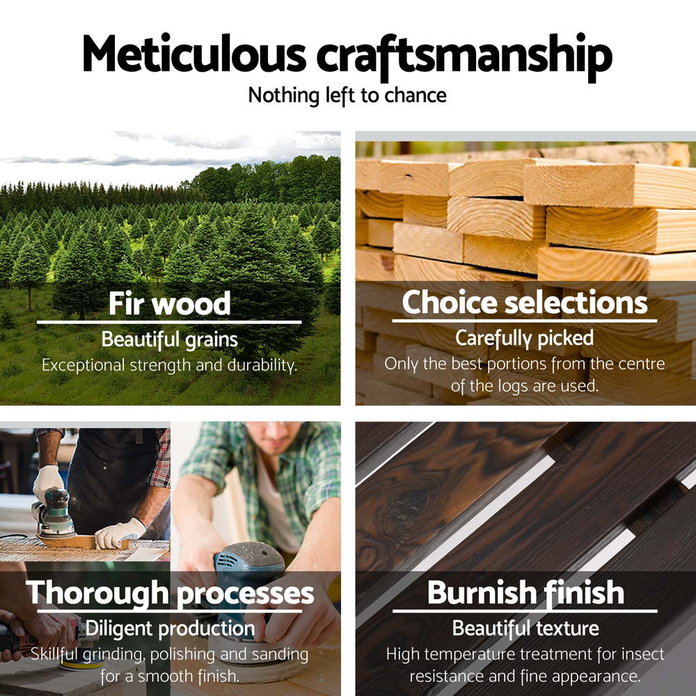 Gardeon Wooden Wagon Wheel Chair