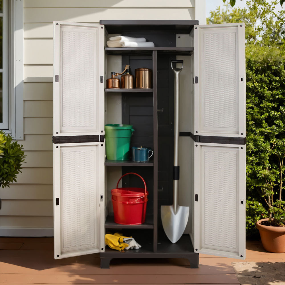 Gardeon Outdoor Storage Cabinet Cupboard Lockable Garage 173cm