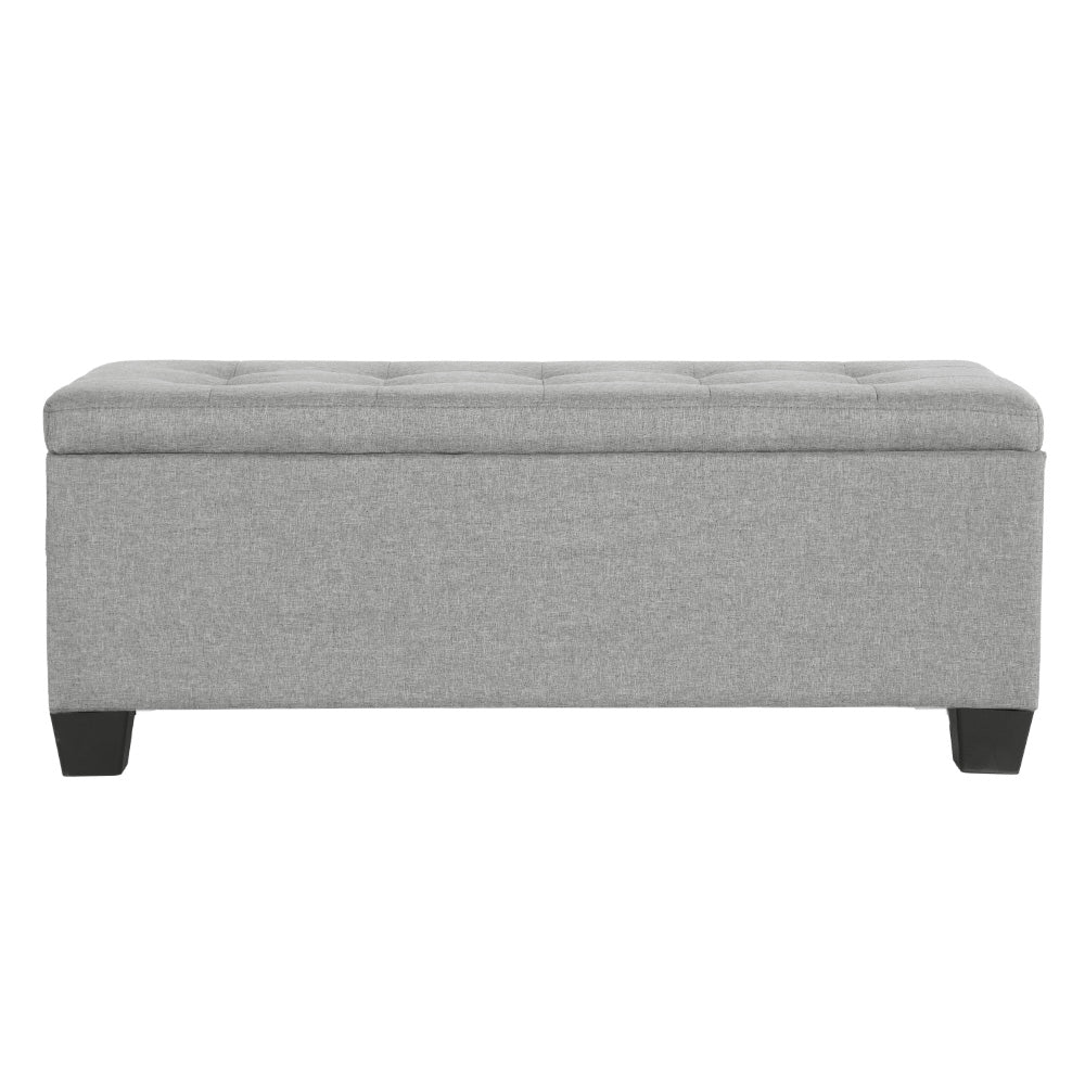 Artiss Large Fabric Storage Ottoman - Light Grey