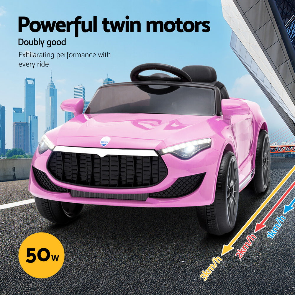 Rigo Kids Ride On Car Battery Electric Toy Remote Control Pink Cars Dual Motor