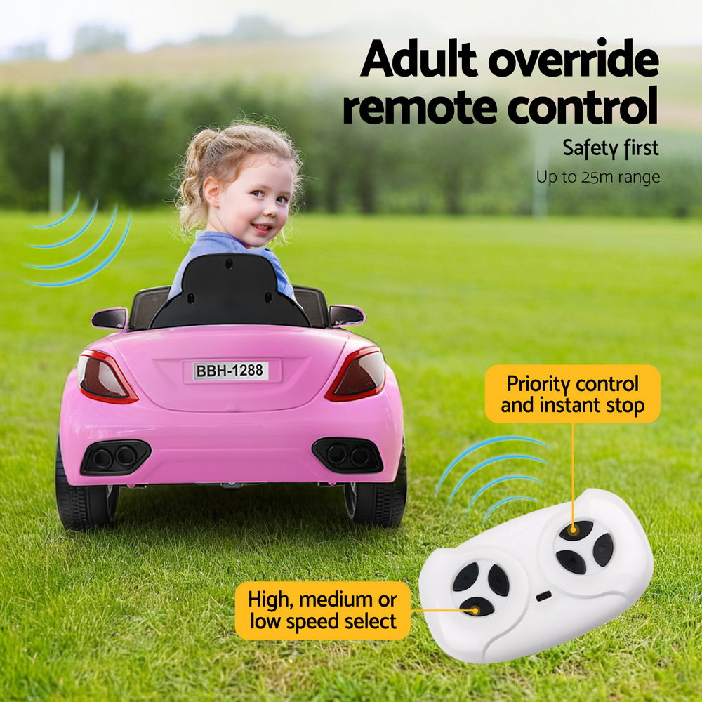 Rigo Kids Ride On Car Battery Electric Toy Remote Control Pink Cars Dual Motor