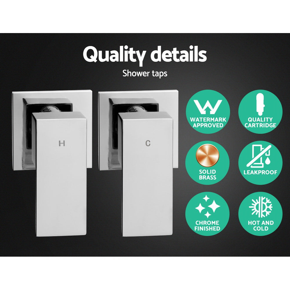 Cefito WELS 9'' Rain Shower Head Taps Round Handheld High Pressure Wall Chrome