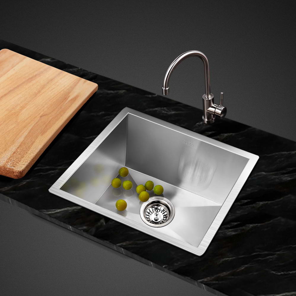 Cefito 36cm x 36cm Stainless Steel Kitchen Sink Under/Top/Flush Mount Silver