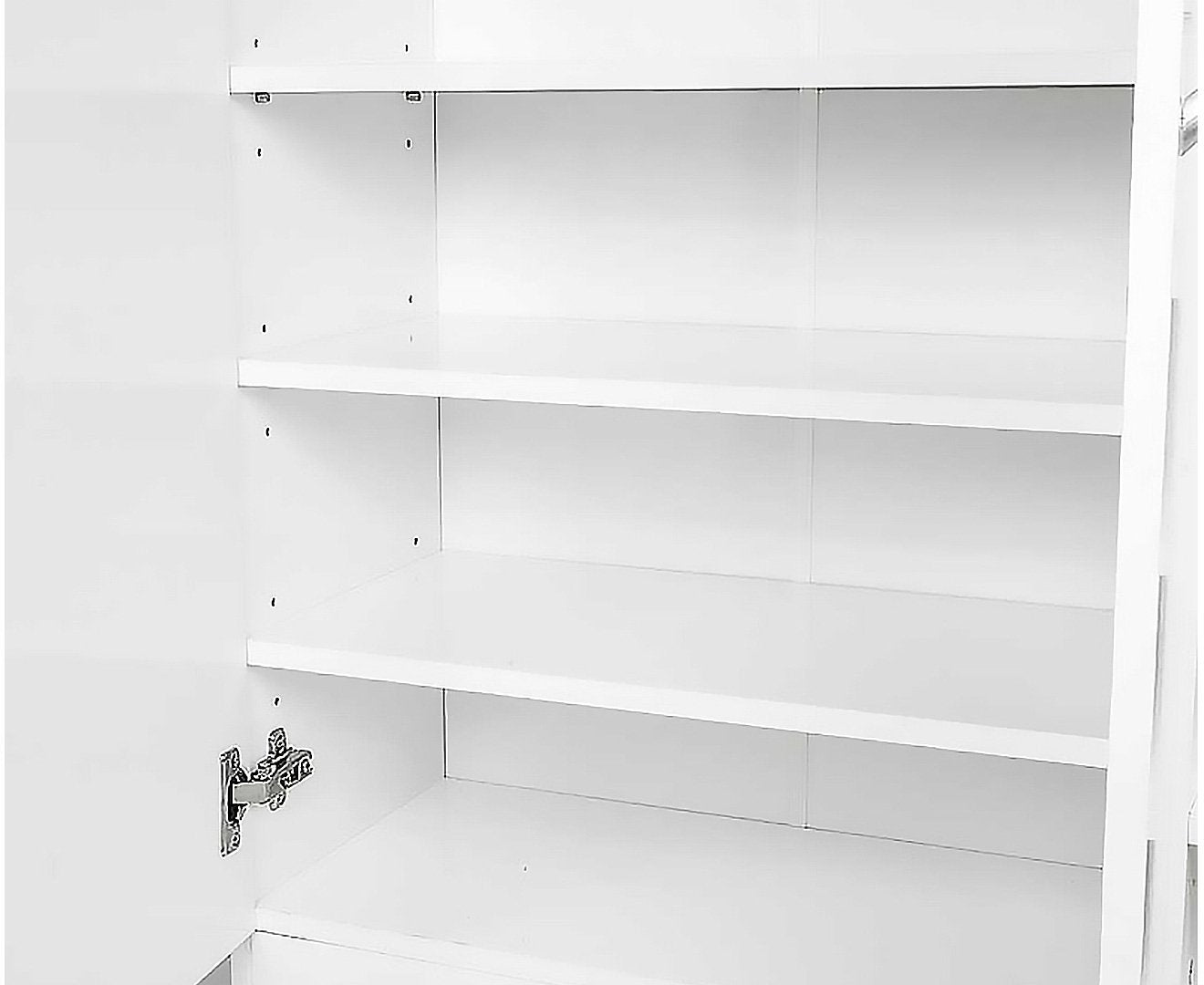 Sarantino 21 Pairs Shoe Cabinet Storage Organiser Shelf 2 Doors 80 x 30 x 90cm in White