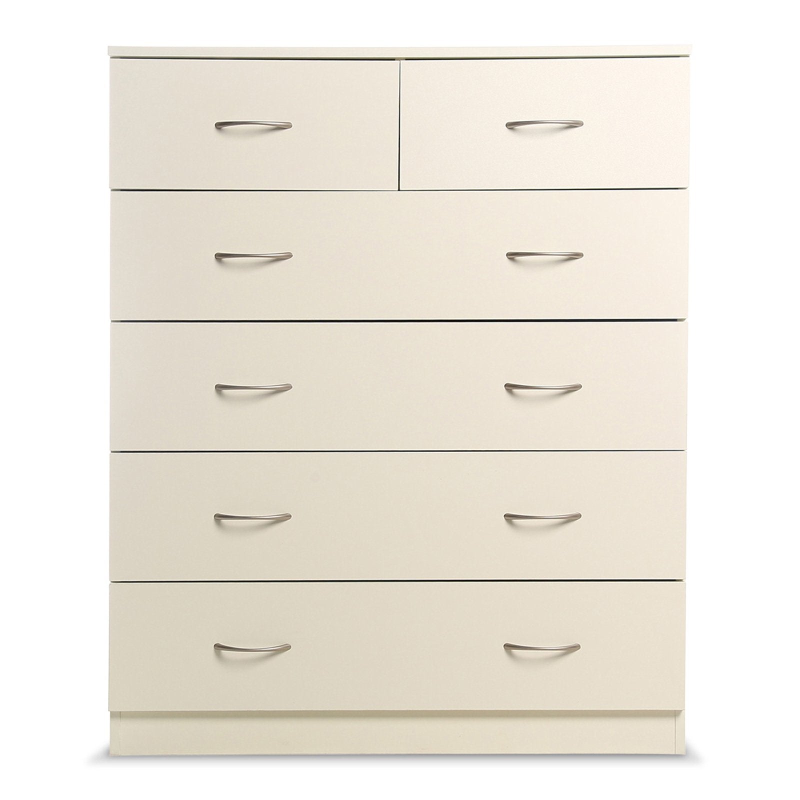 Sarantino Tallboy Dresser 6 Chest Of Drawers Cabinet 85 x 39.5 x 105cm in White