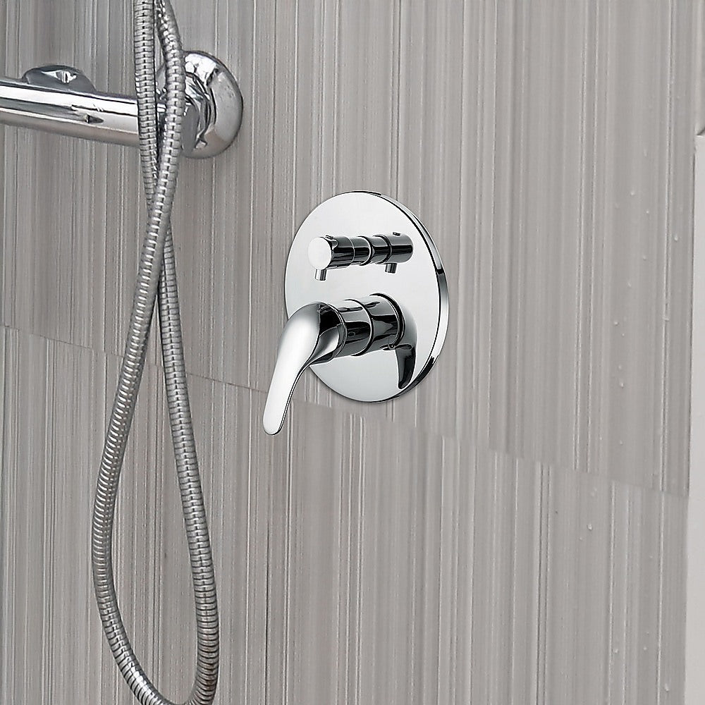 Chrome Bathroom Shower Wall Mixer Diverter w/ WaterMark
