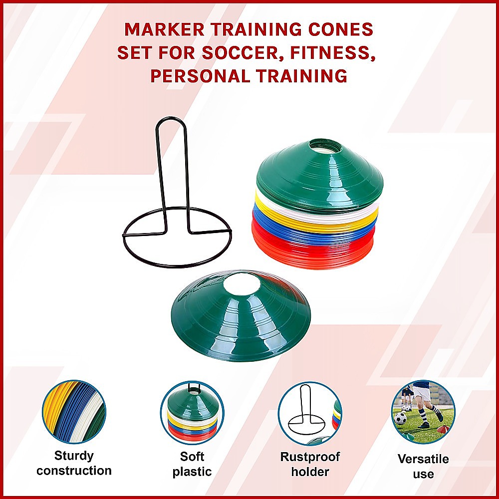 Marker Training Cones Set for Soccer, Fitness, Personal Training
