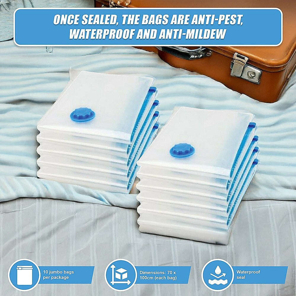 10x Jumbo Vacuum Storage Bags