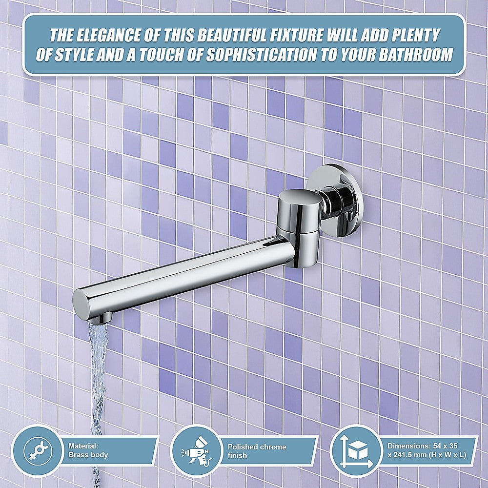 240mm Brass Bath Safety Spout Swivel