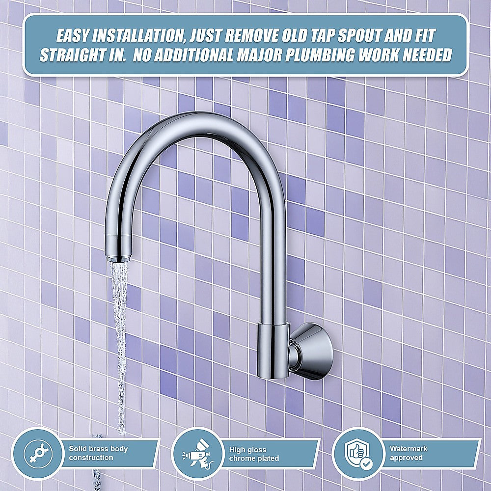 High Reach Swivel Wall Kitchen Laundry Bath Basin Spout
