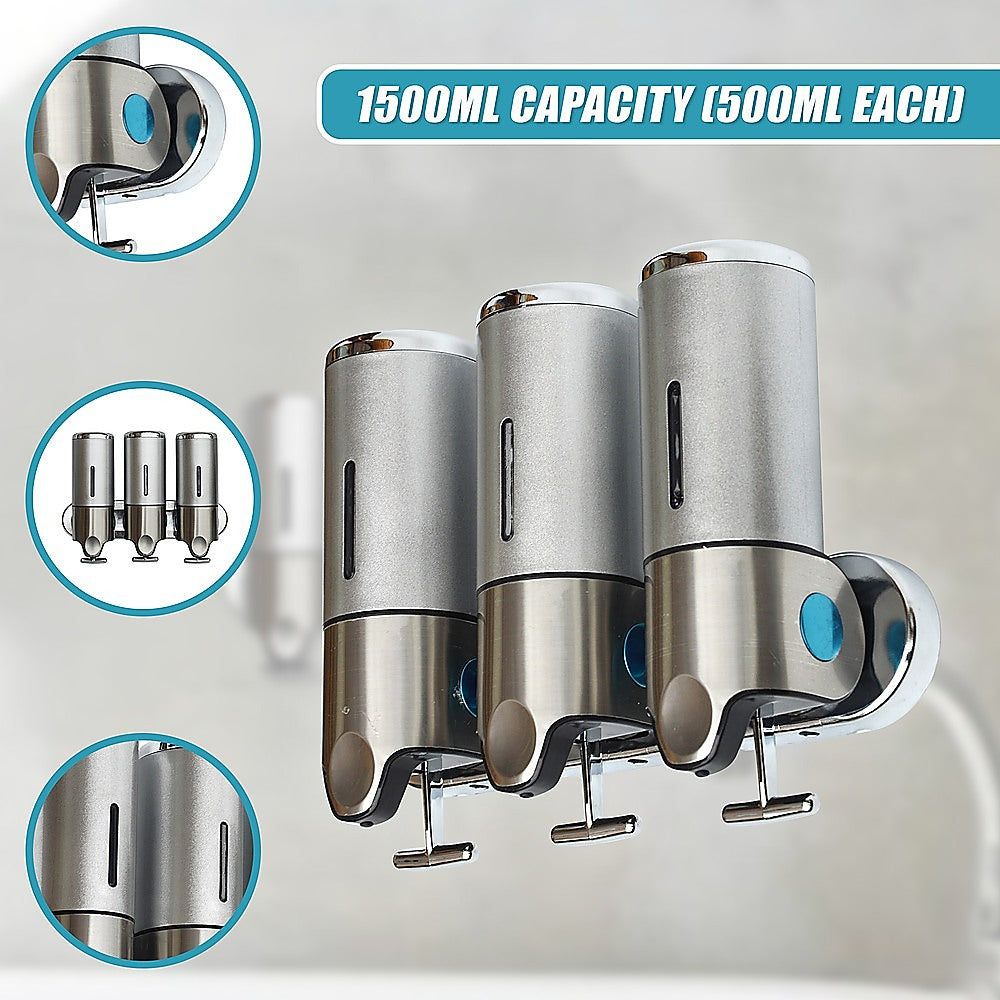 1500ml Shower Liquid Soap Body Lotion Gel Shampoo Bathroom DISPENSER