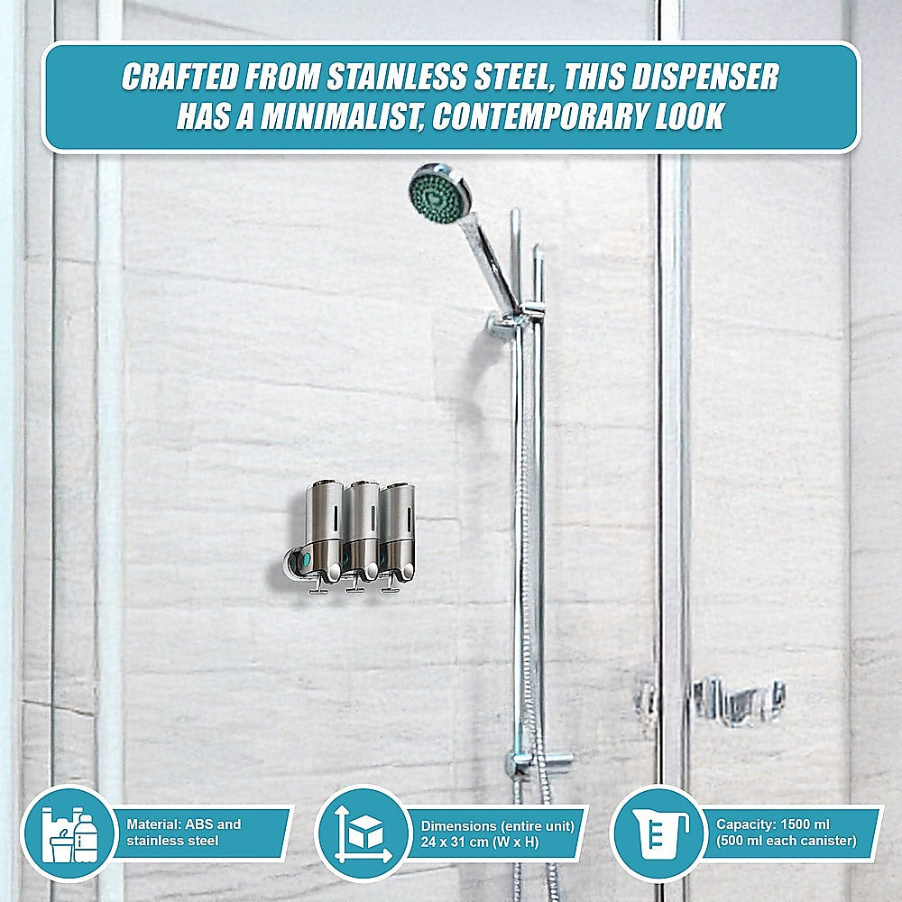 1500ml Shower Liquid Soap Body Lotion Gel Shampoo Bathroom DISPENSER