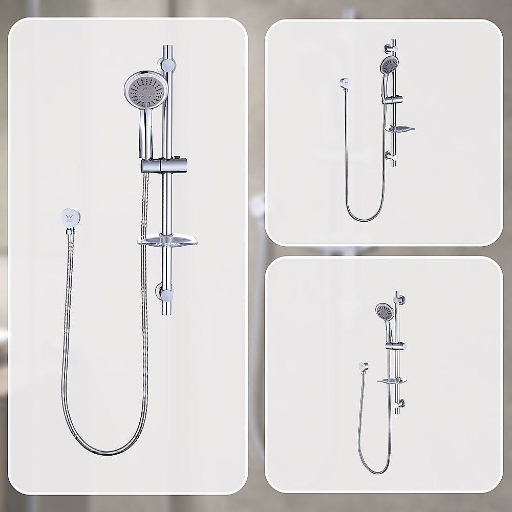 Hand Held Shower Rail Soap Dish Bathroom Set