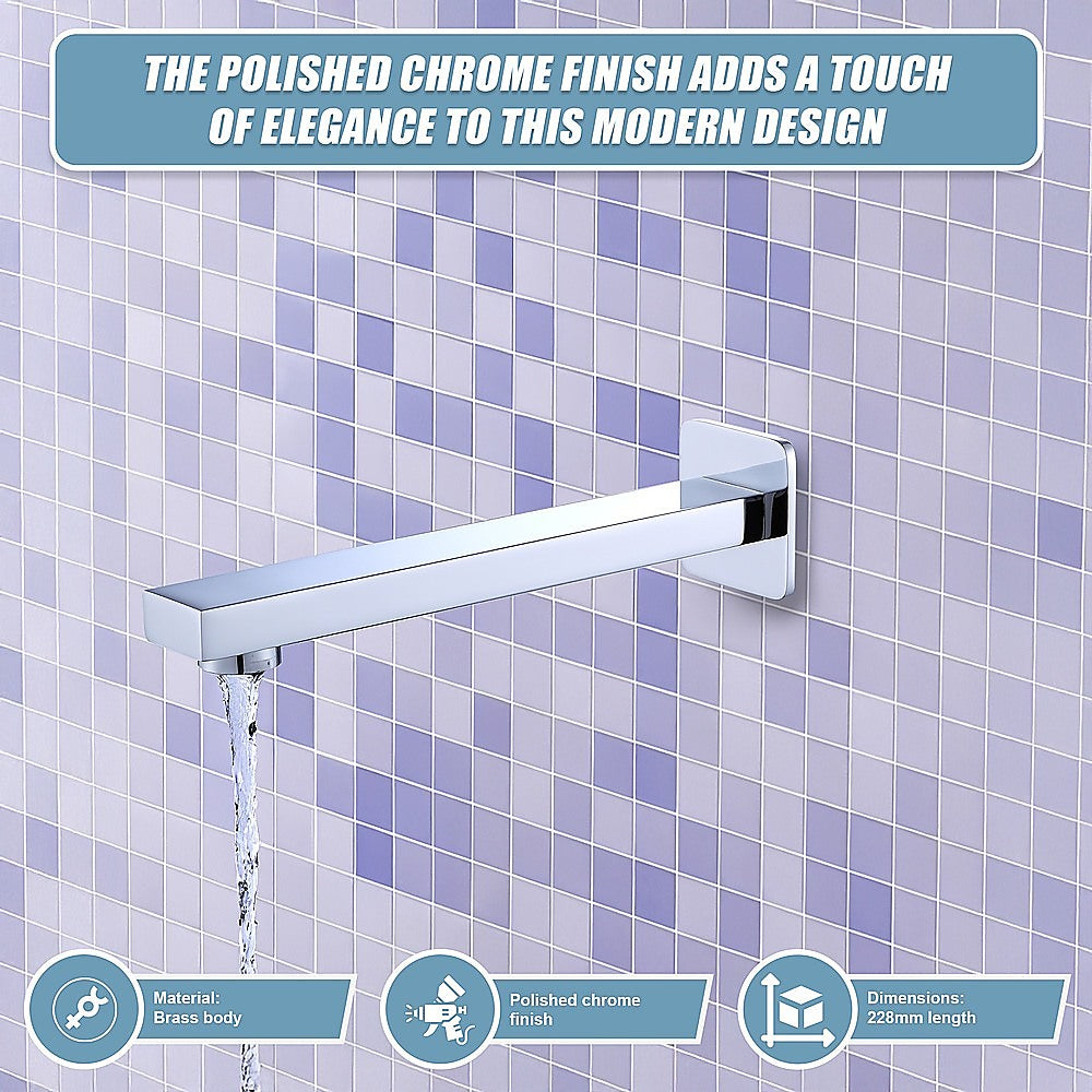 228mm Bath Spout Polished Chrome Finish