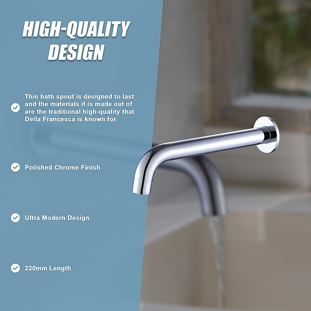 220mm Bath Spout Polished Chrome Finish