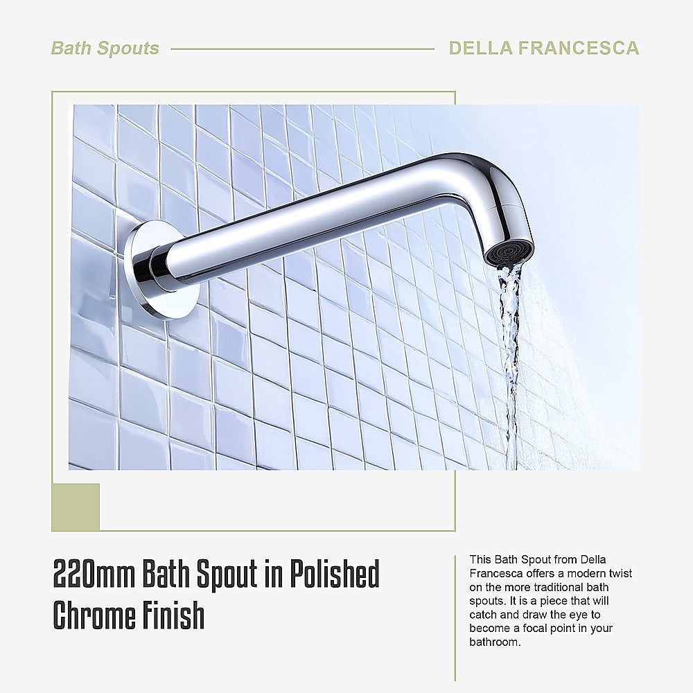 220mm Bath Spout Polished Chrome Finish