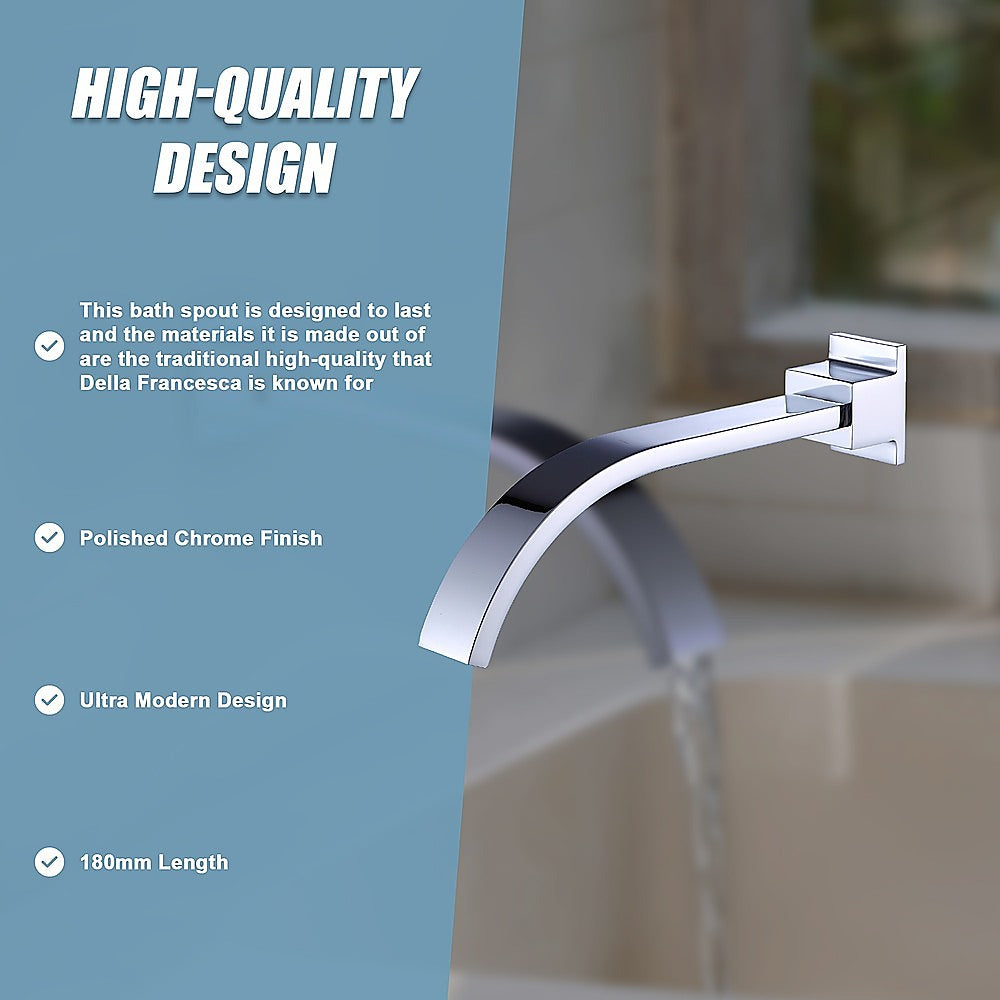 180mm Bath Spout Polished Chrome Finish