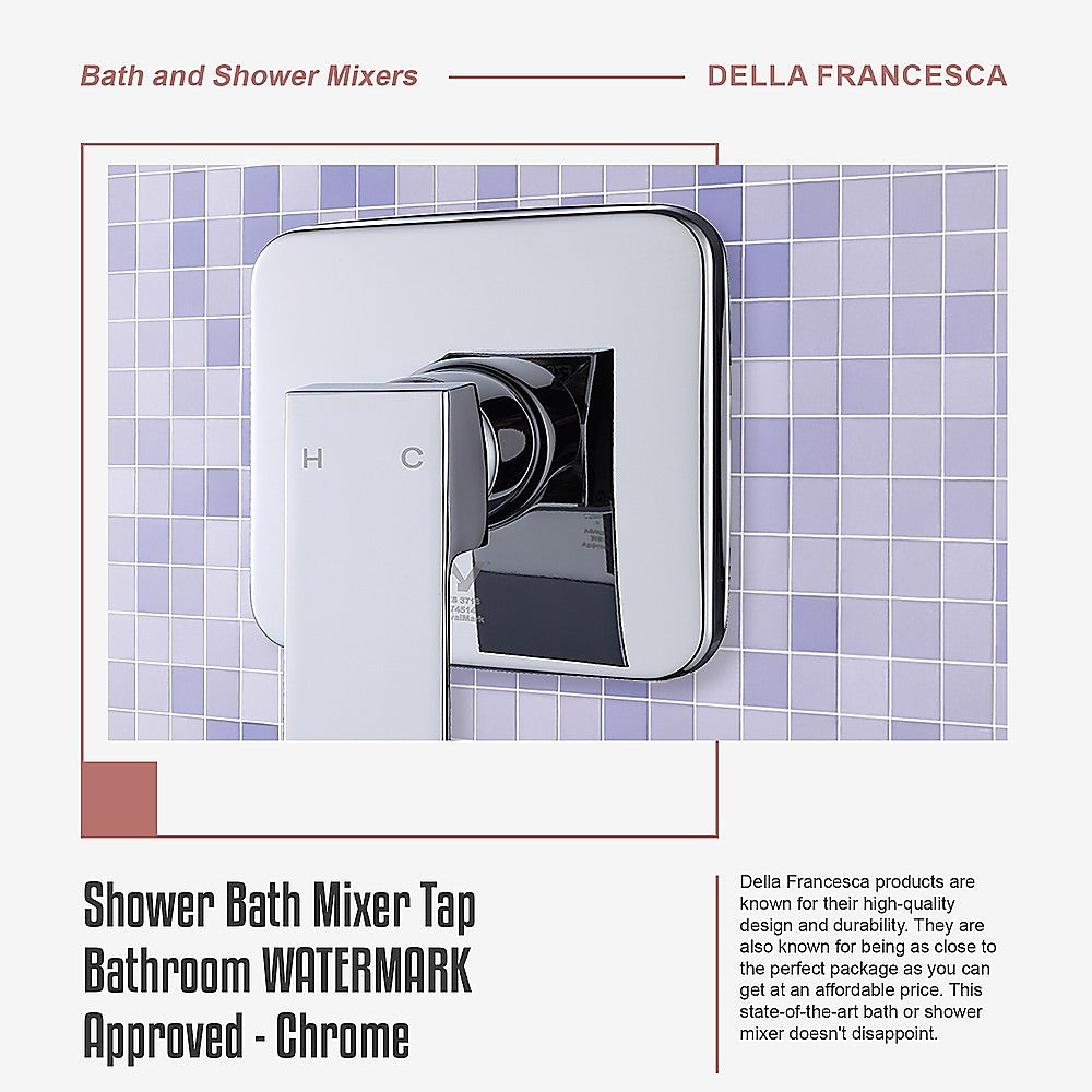 Shower Bath Mixer Tap Bathroom WATERMARK Approved - Chrome