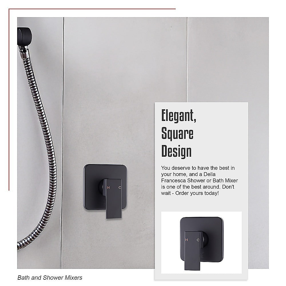 Shower Bath Mixer Tap Bathroom WATERMARK Approved - Electroplated Matte Black