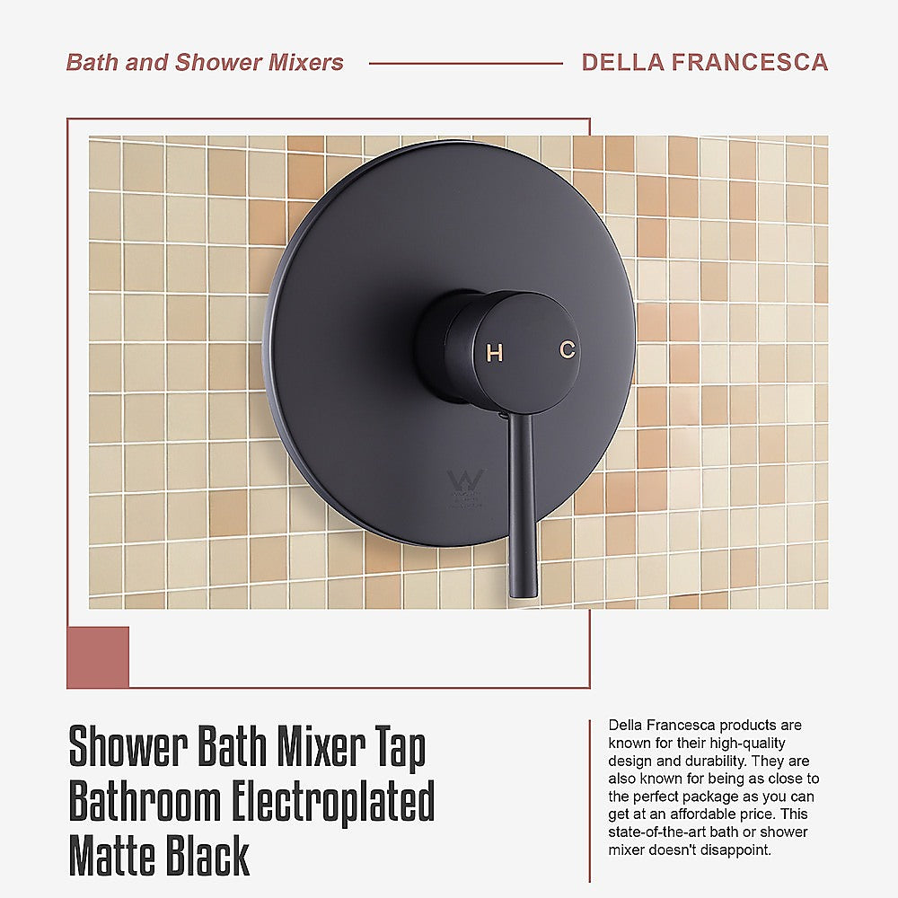Shower Bath Mixer Tap Bathroom Electroplated Matte Black