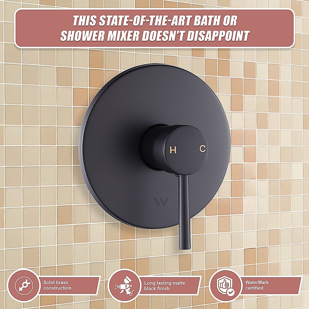 Shower Bath Mixer Tap Bathroom Electroplated Matte Black