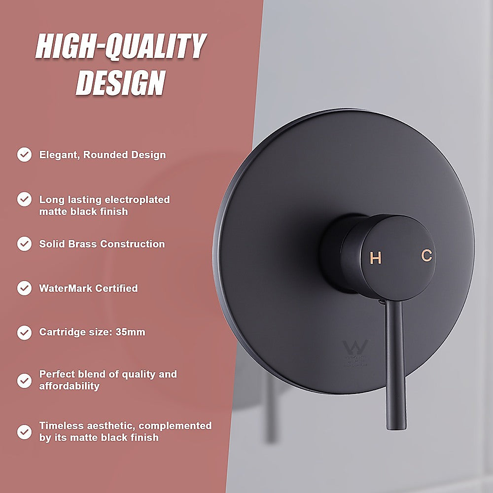 Shower Bath Mixer Tap Bathroom Electroplated Matte Black