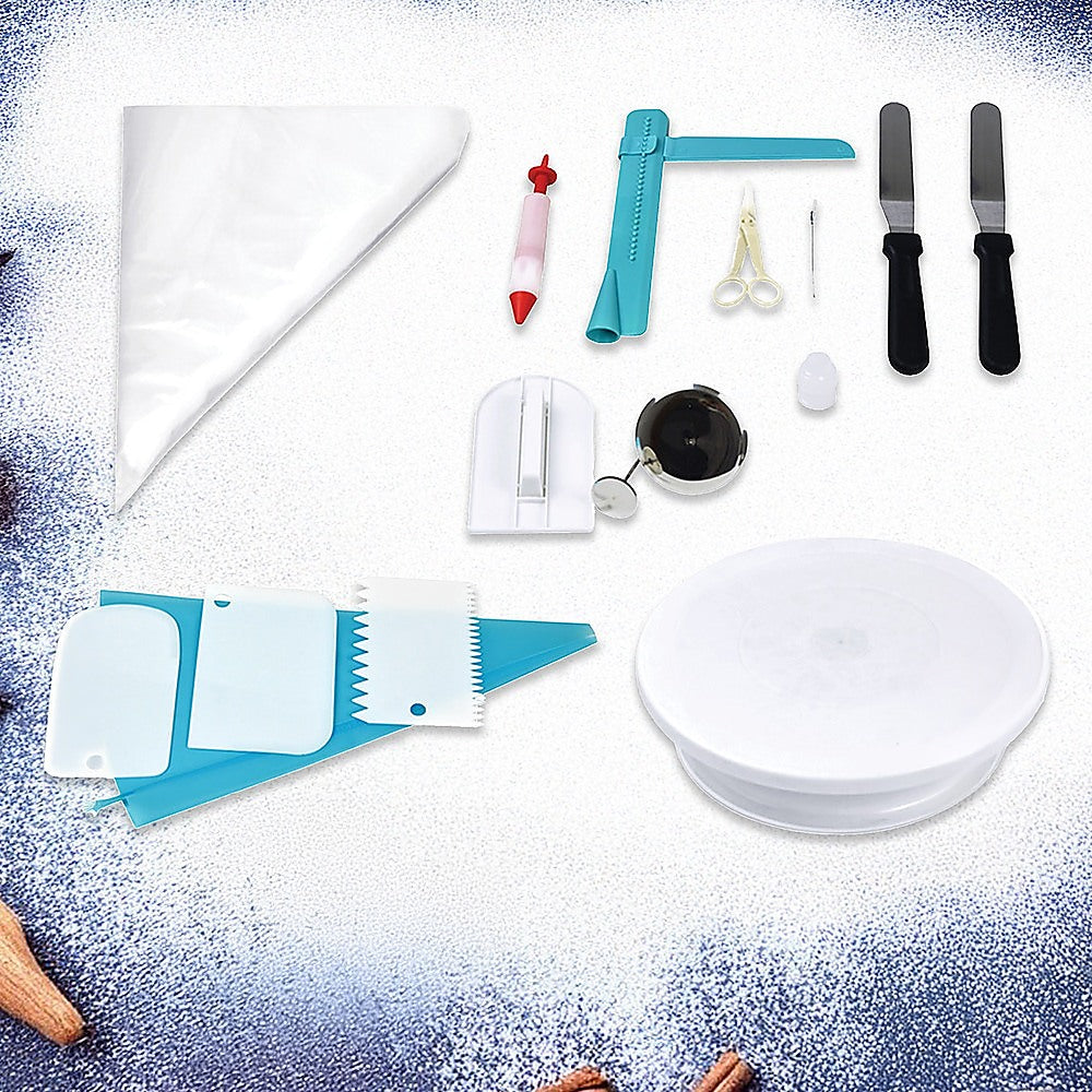 164Pcs Cake Decorating Kit Turntable Rotating Baking Flower Icing Piping Nozzles